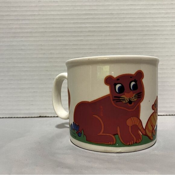 Vintage Gubor mug cup lion Studio Fischer & Fischer german pottery mug - Picture 2 of 9